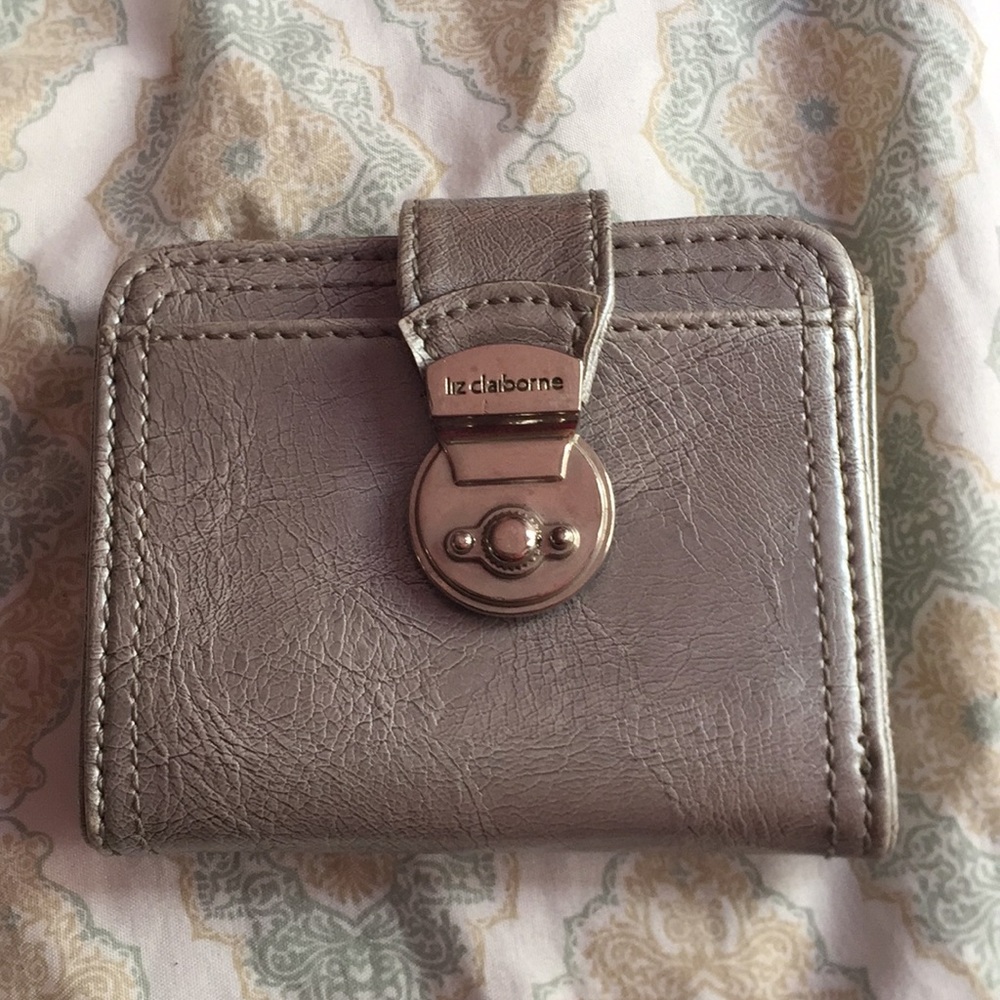 Liza Claiborne grey/blue vintage wallet